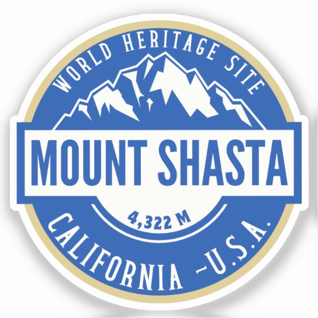 Mount Shasta California Mountain Landscape Aufkleber (Vorderseite)