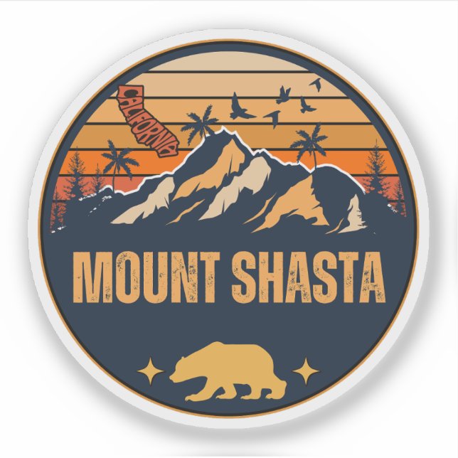 Mount Shasta, Kalifornien Aufkleber (Vorderseite)