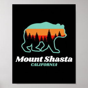 Mount Shasta Kalifornien Skifahren Snowboarden Bär Poster