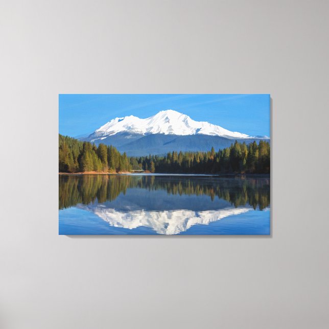 MOUNT SHASTA REFLEKTIERT LEINWANDDRUCK (Vorderseite)