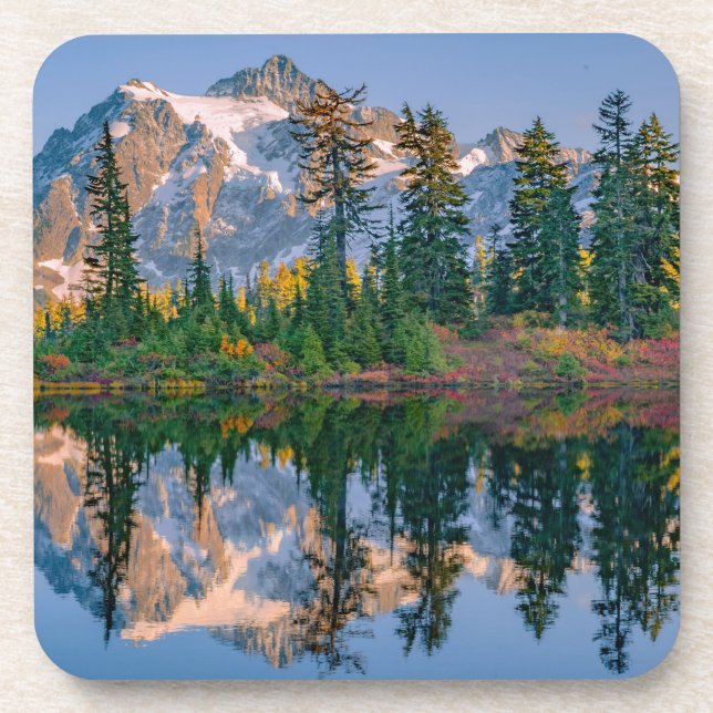 Mount Shuksan gespiegelt im Reflection Lake Getränkeuntersetzer (Vorderseite)