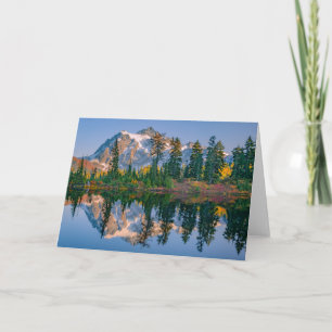 Mount Shuksan gespiegelt im Reflection Lake Karte