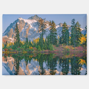 Mount Shuksan gespiegelt im Reflection Lake Magnet