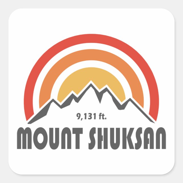 Mount Shuksan Quadratischer Aufkleber (Vorderseite)