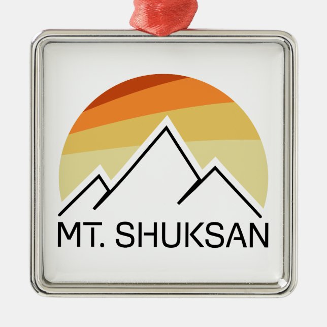 Mount Shuksan Washington Retro Ornament Aus Metall (Vorne)