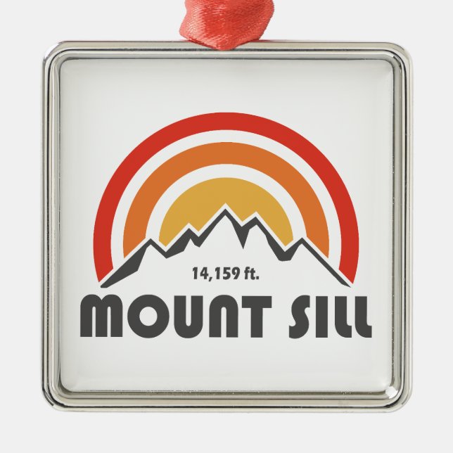 Mount Sill California Ornament Aus Metall (Vorne)