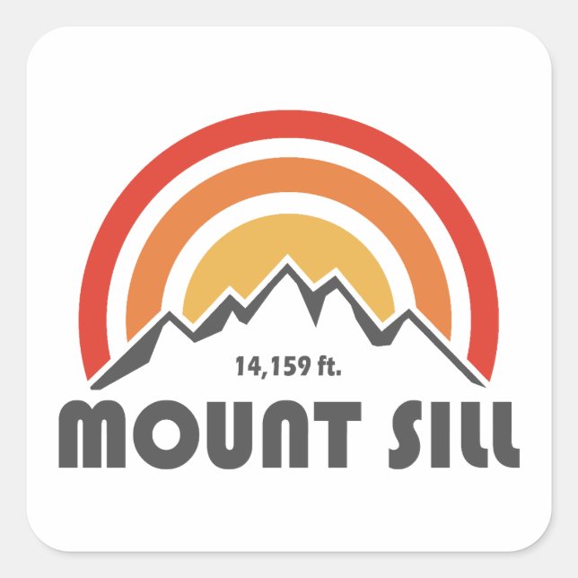 Mount Sill California Quadratischer Aufkleber (Vorderseite)