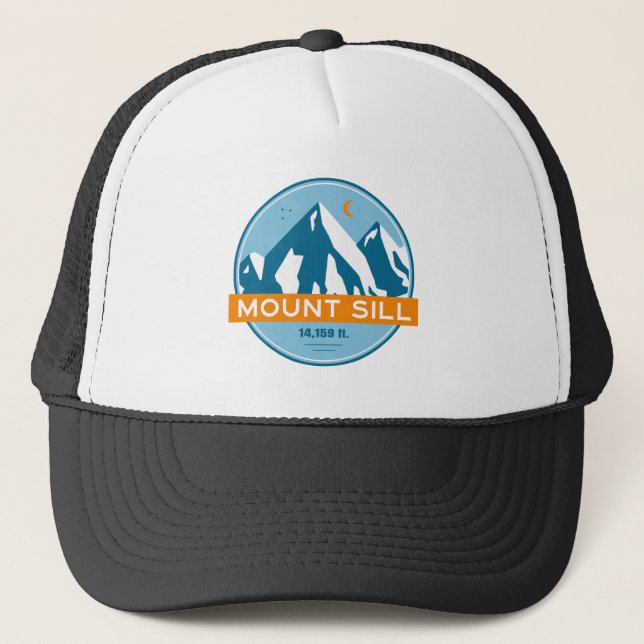 Mount Sill California Stars Moon Truckerkappe (Vorderseite)
