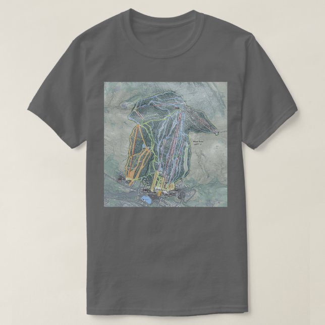 Mount Snow Resort Trail Karte T-Shirt (Design vorne)