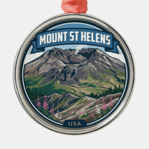 Mount St Helens National Volcanic Monument USA Ornament Aus Metall