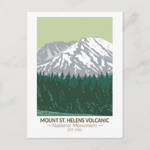 Mount St Helens Nationales Vulkanschutzgebiet Vint Postkarte