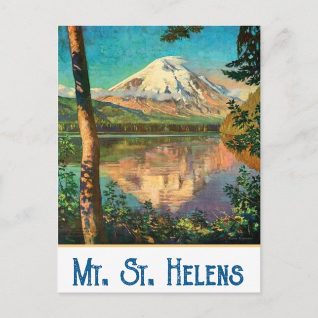 Mount St Helens, Washington Postkarte (Vorderseite)