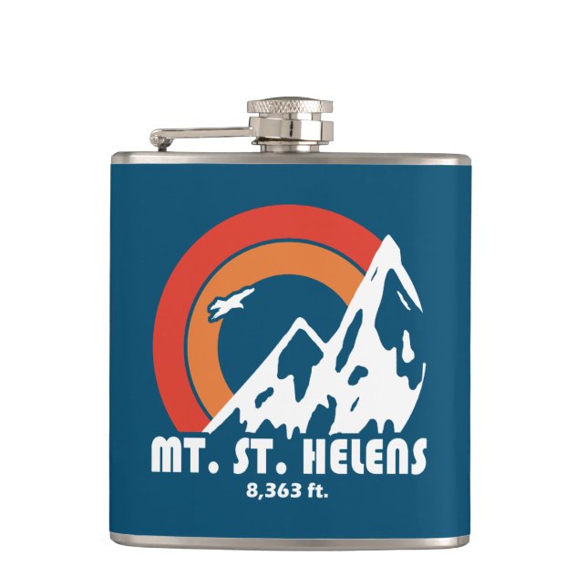 Mount St. Helens Washington Sun Eagle Flachmann (Vorderseite)