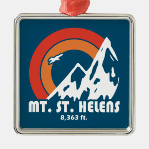 Mount St. Helens Washington Sun Eagle Ornament Aus Metall