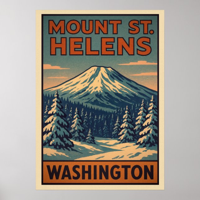 Mount St. Helens Washington V04 Poster (Vorne)