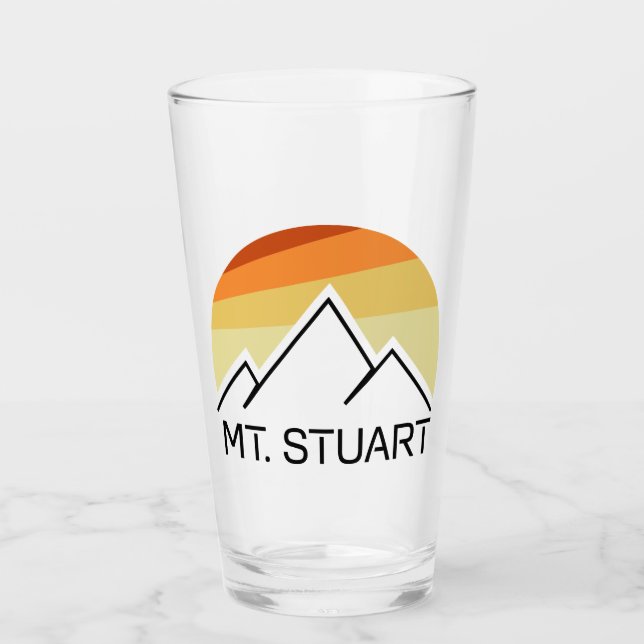 Mount Stuart Washington Retro Glas (Vorderseite)