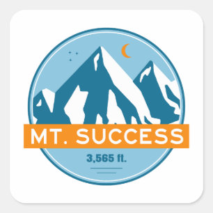 Mount Success New Hampshire Sterne Mond Quadratischer Aufkleber
