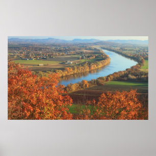 Mount Sugarloaf Connecticut Flusstal Herbst Poster