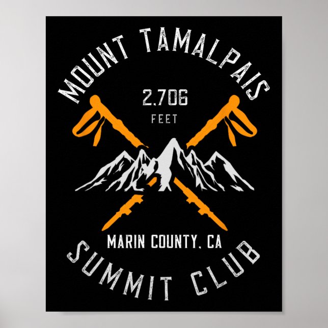Mount Tamalpais Hiking Marin County California  Poster (Vorne)