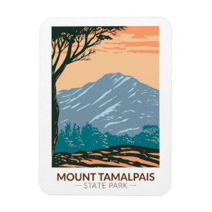 Mount Tamalpais State Park Kalifornien Vintage Magnet