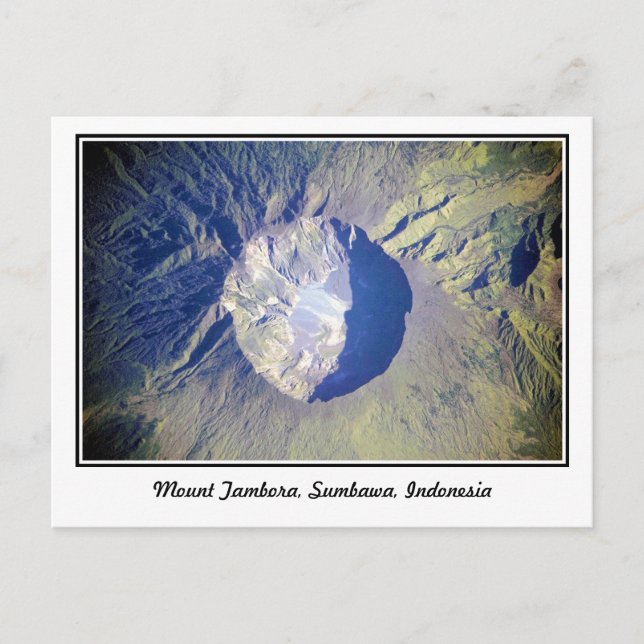 Mount Tambora Sumbawa Indonesien Postkarte (Vorderseite)