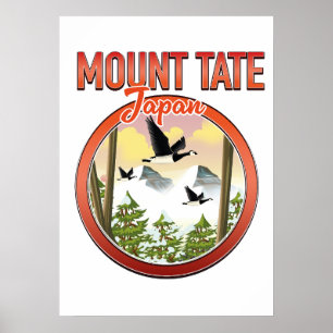 Mount Tate Japan Reise Logo Poster