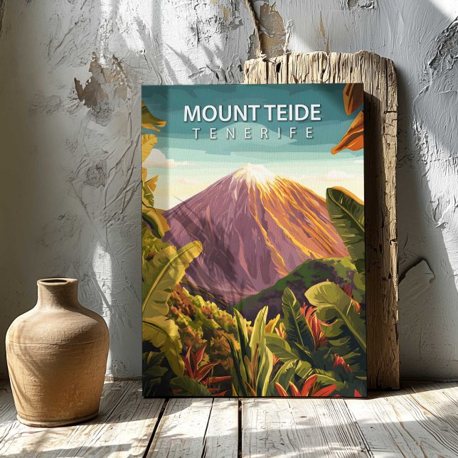Mount Teide Tenerife Canvas Print Travel Poster  Leinwanddruck (Mount Teide Tenerife Canvas Print Travel Poster by TinkPrints.)