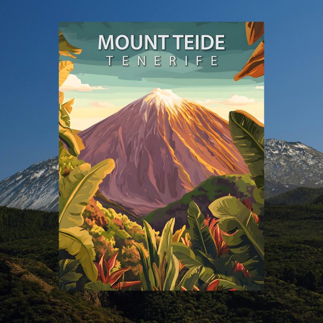 Mount Teide Tenerife Volcanic Peak Travel Postkarte (Mount Teide Tenerife Volcanic Peak Travel Postcard
)