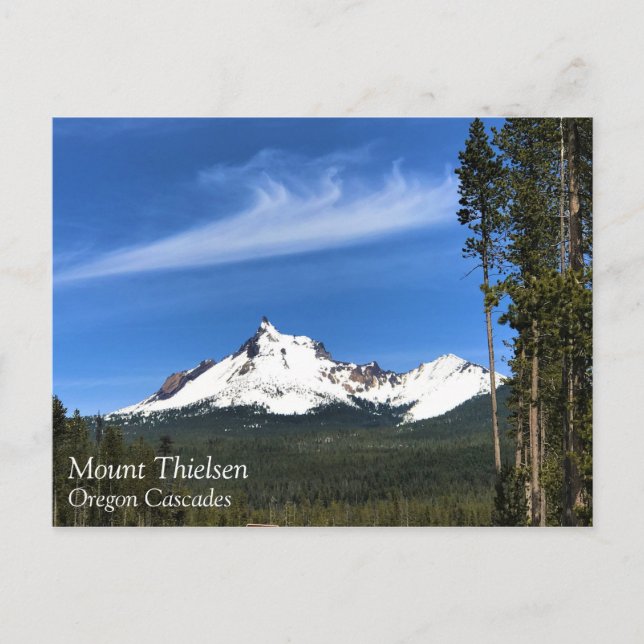 Mount Thielsen, Oregon Postkarte (Vorderseite)