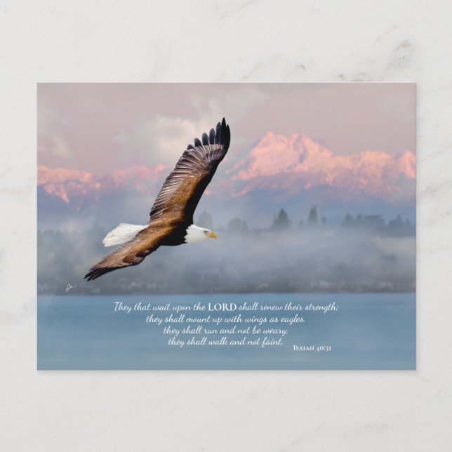 Mount Up With Wings Like Eagles Fine Art Blanke Postkarte (Vorderseite)