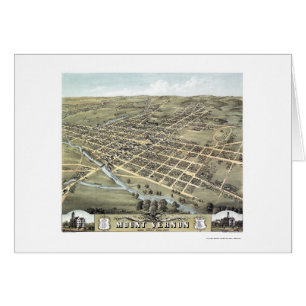 Mount Vernon, carte panoramique de l'OH - 1870