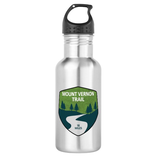 Mount Vernon Trail Edelstahlflasche (Vorderseite)