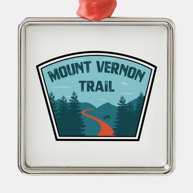 Mount Vernon Trail Ornament Aus Metall (Vorne)