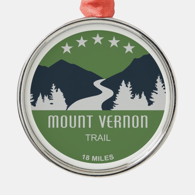 Mount Vernon Trail Ornament Aus Metall (Vorne)