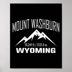 Mount Washburn Wyoming Klettergipfel Club Outdoo Poster