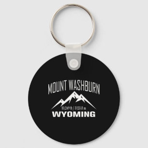 Mount Washburn Wyoming Klettergipfel Club Outdoo Schlüsselanhänger