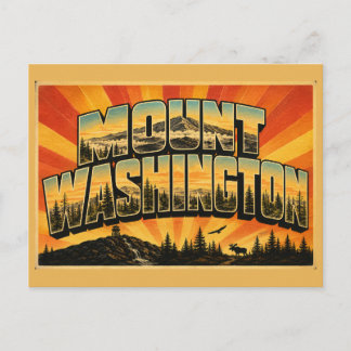 Mount Washington New Hampshire Alpine Peak Wald Postkarte
