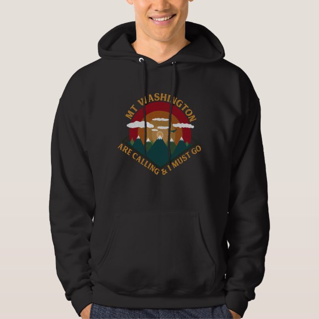 Mount Washington New Hampshire - Retro Vintag Hoodie (Vorderseite)