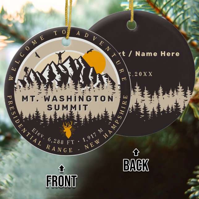 Mount Washington New Hampshire Wandern Camping Keramik Ornament (Von Creator hochgeladen)