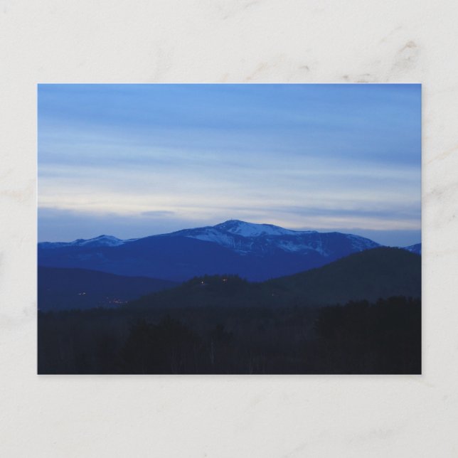 Mount Washington Twilight Postkarte (Vorderseite)