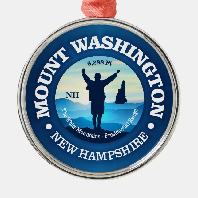 Mount Washington (V) Ornament Aus Metall (Vorne)