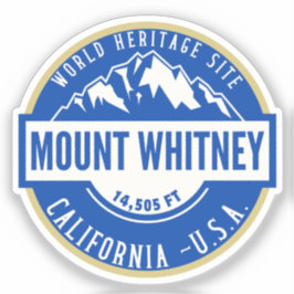 Mount Whitney California Mountain Logo Aufkleber