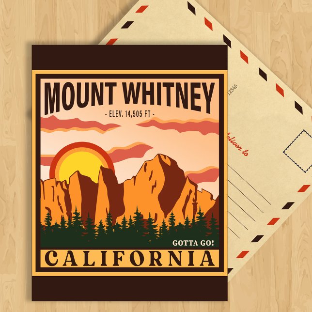 Mount Whitney California Sierra Nevada Vintag Postkarte (Von Creator hochgeladen)