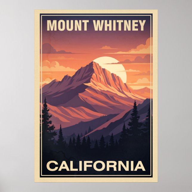Mount Whitney California V06 Poster (Vorne)