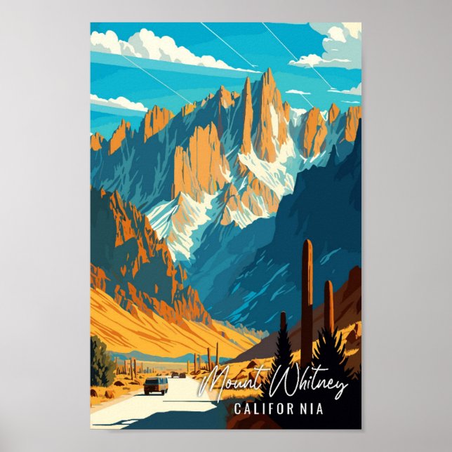 Mount Whitney California Vintage Poster (Vorne)