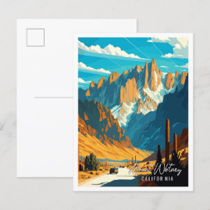 Mount Whitney California Vintage Postkarte