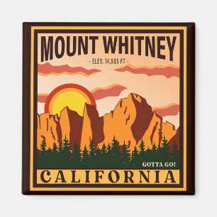 Mount Whitney Kalifornien Sierra Nevada Vintage Magnet