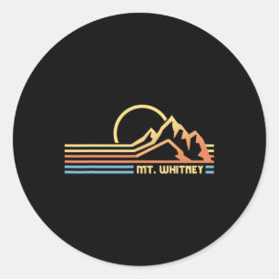 Mount Whitney Kalifornien Wandern Wanderer Kletter Runder Aufkleber