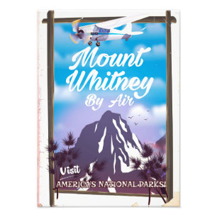 Mount Whitney, Klassisches kalifornisches Reisepla Fotodruck