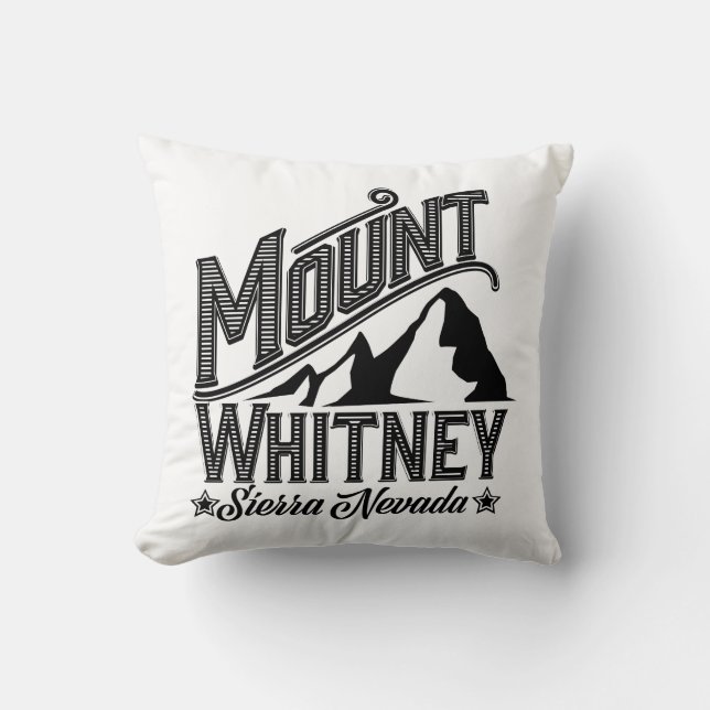 Mount Whitney Sierra Nevada Reiseposter Kissen (Vorderseite)